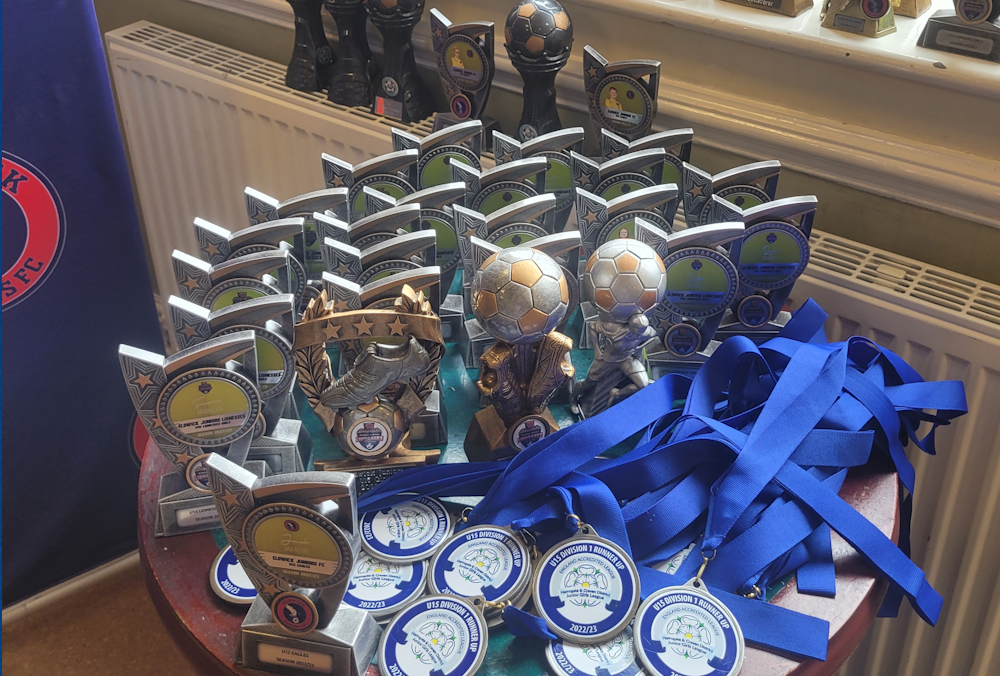 photo of the end of season trophies